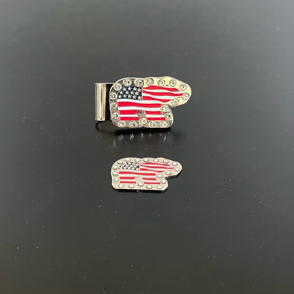 Ahead | Patriot Bear Bling Hat Clip + Ball Marker